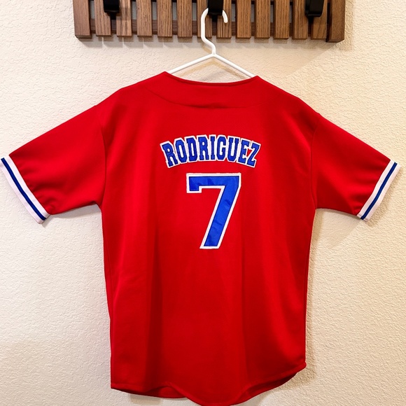 Texas Rangers,  Ivan "Pudge" Rodriguez #7 Jersey (retired), Size M, VTG - Picture 2 of 8